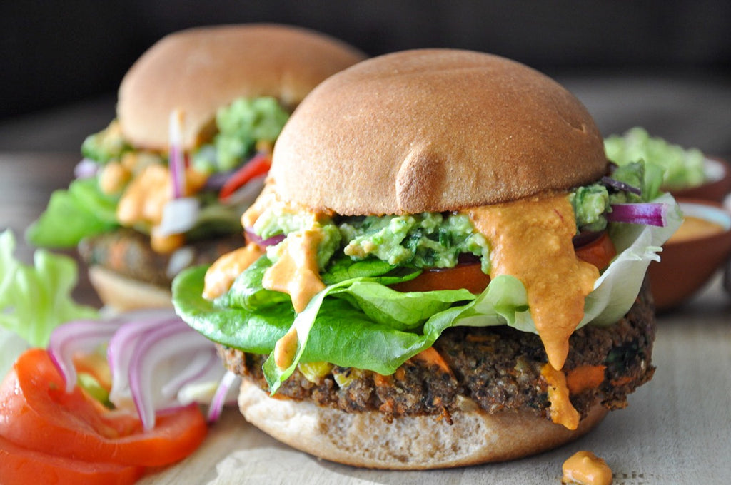 Sweet Potato Black Bean Burger (vegan, healthyish)