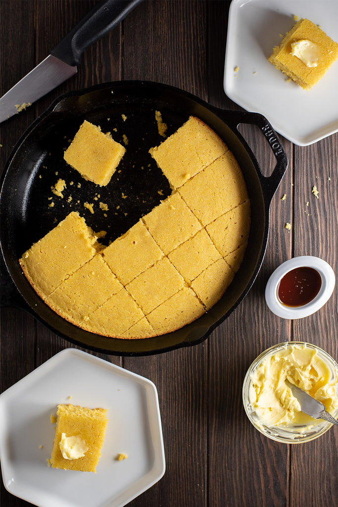 Skillet Cornbread with Maple & Bourbon Recipe