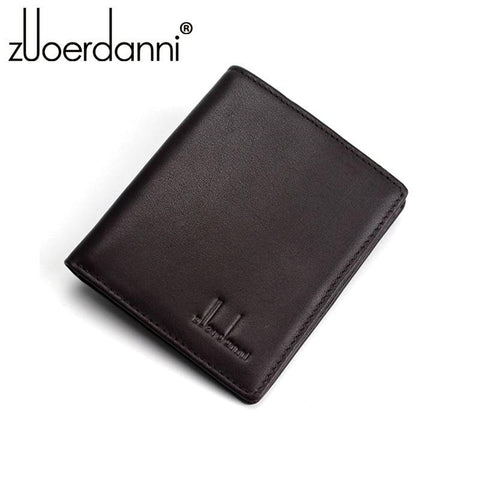 100% Genuine Leather Small Mini Ultra-thin Wallets men Compac walle Handmade walle Cowhide Card Holder Shor Design purse New