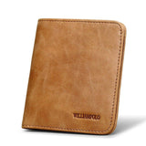 100% Genuine Leather Walle Vintage Luxury Quality Ultra Thin Male Wallets Purse Male Walle Cow Leather Purse Men 2017 NEW