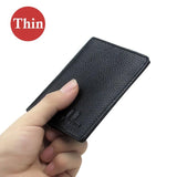 100% cuero genuino Mini carteras ultrafinas hombres cartera compacta billetera hecha a mano de cuero de vaca tarjetero monedero de diseño corto nuevo