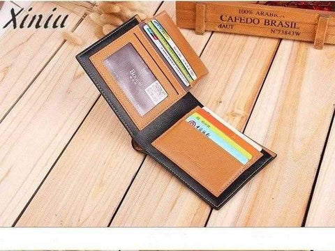 Men Wallets work Business Striped Short