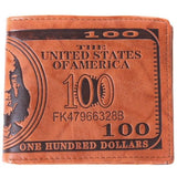 1PC New Arrival Men Pockets Card US Dollar Bill Money Walle Funny Foldable PU Dollar Walle 2 Colors 870627