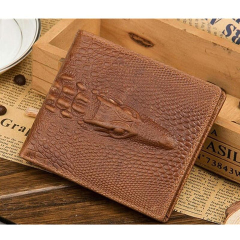 1Pcs Hidden pocke Leather Men walle Clutch Purse Walle Crocodile Skin walle Crocodile