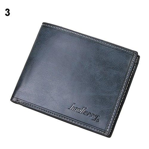 2016 Men Faux Leather Bifold Purse Card Coin Holder Walle Ultra-thin Clutch Billfold Carteira 9IH5