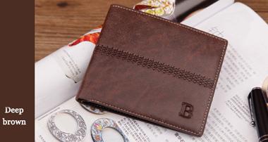 2016 Personality New B Letter Multi-Card Bits Men Wallets High Quality PU Frosted Leather Retro 3 Colors Card Holders Wallet