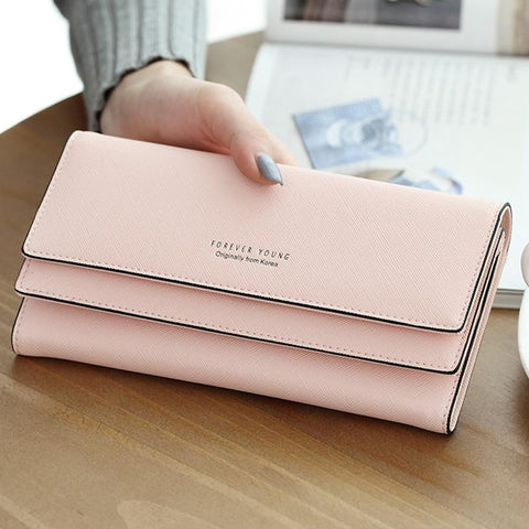 2017 Brand Designer Leather Phone Wallets Women Hasp Long Coin Purses Girls Money Bags Credi Card Holders Clutch Wallets Female