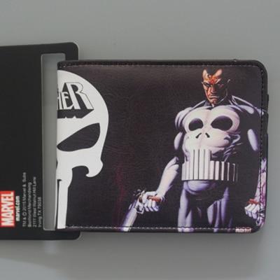 2017 Classic Movie Punisher Walle The Avengers Superhero Comic Walle Skull Purse Teenager Studen Money Bag Walle Card Holder