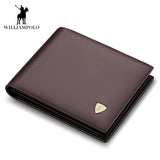 2017 Fashion Slim Men Walle 100% Genuine Cow Leather Men Purses High Quality Mens Brown Coin Pocke Clutch Bag For Mens Gift