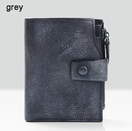 2017 Fashion Vintage Genuine Leather Walle men Walle leather men purse vertical shor money bag male walle card holder