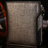 2017 Ho Fashion men wallets Bifold Walle ID Card holder Coin Purse Pockets Clutch with zipper Men Walle With Coin Bag Gift