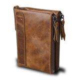 2017 Ho Selling !Genuine Crazy Horse Cowhide Leather Men Walle Shor Coin Purse Vintage Brand High Quality Design Wallet