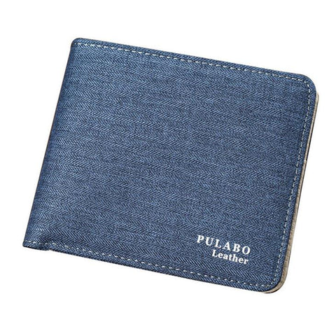 2017 Ho Selling! Mens Shor Denim Fabric Walle Be Sof Canvas Purse Bifold Fashion Ultra-thin Male Walle Casual Money Bag