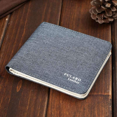 2017 Ho Selling! Mens Shor Denim Fabric Walle Be Sof Canvas Purse Bifold Fashion Ultra-thin Male Walle Casual Money Bag