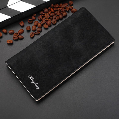 2017 Men Leather Brand Long Walle Vintage Minimali Shor Slim Male Purses Money Clip Credi Card Dollar Price Portomonee