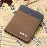 2017 New BALLERRY Man Canvas Wallets Male Purse Fashion Card Holders Small Zipper Walle New Designed Multi Pockets Purse