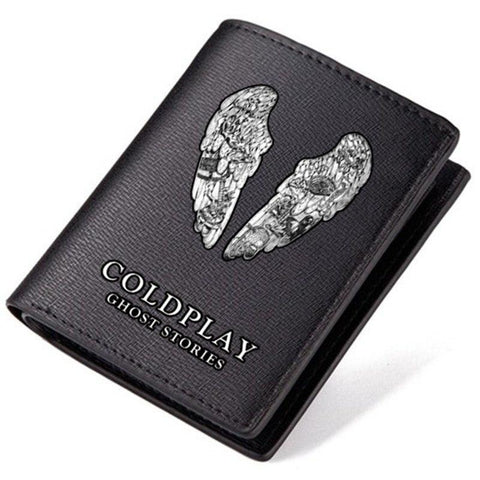 2017 New Britpop Coldplay Gho Stories UniSex Rock Shor Walle Pu Leather Men Long Coin Purse Black Organizador Card Holder