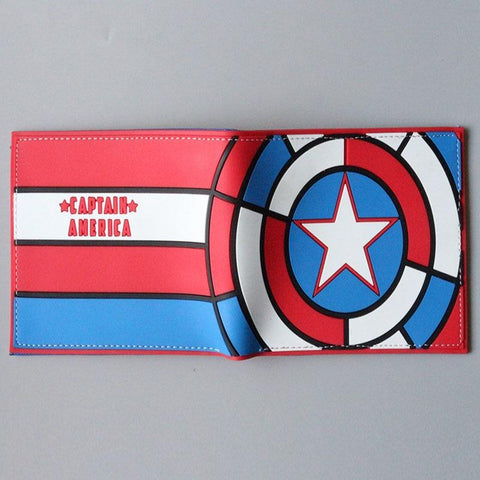 2017 New Movie 3D Wonder Woman Deadpo Ba Man Caption America Anime Walle Mens Woman Shor Slim Leather Purse Coins Balsos
