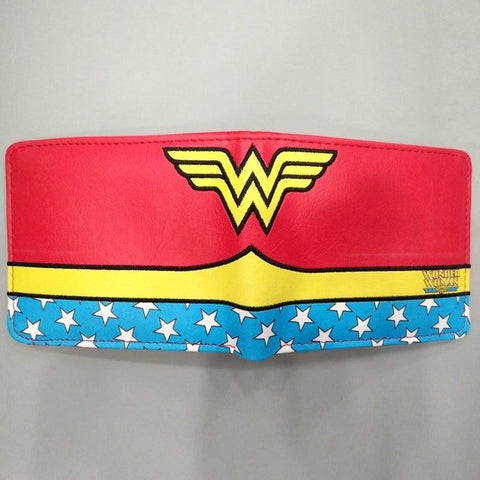 2017 New Movie Wonder Women 3D Anime Wallets 4 Design Shor Slim High Quality Women Leather Purse Zipper Coins Pockets Money Bag