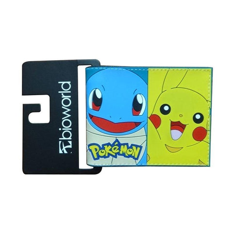 2017 New PVC Purse Cute Cartoon Pokemon Pikachu Wallets carteira feminina Gif Boy Girl Folded Shor Wallet