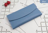 2017 New Sale Pure Color Women Long Wallets High Quality PU Material Multicolor Contracted Fashion Brand Design Cute Girl Purse