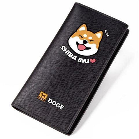 2017 New Shiba Inu Funny Doge Printing Women Kawaii Long Walle Lovely Husky Mens Wallets Fashion Pu Leather Purse Carteira