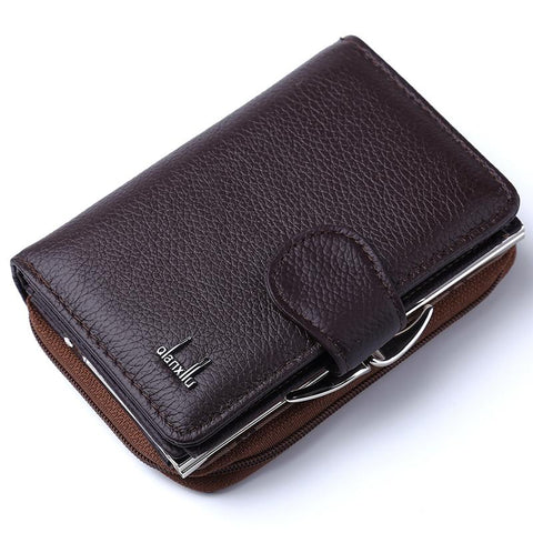 2017 Women Wallet Genuine Leather,High Quality Zipper and Hasp Coin Purse 100% Cowhide Female Purses