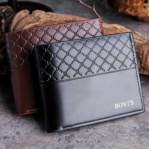 fashion Men Wallets Leather Card Cash Receipt