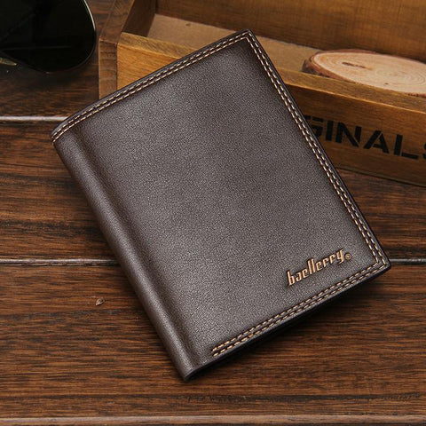 2017 fashion new stylish Mens genuine cow Leather Walle Pockets Card Clutch Cente Bifold Purse,drop shipping WB114