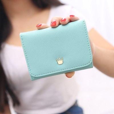 2017 new lovely colors short fold female Change Purse coin purse card holder girls portable wallets brand designer