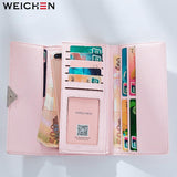 2018 Brand Designer Geometric Nature Stone Women Wallet Red Synthetic Leather Long Card Wallet Purse Female Lady Clutch Wallets