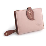 2018 Brand New Women Leaf Hasp Wallet Fashion Short Middle Long Leather Coin Purses Card Holders Girls Money Clutch Bag Carteras