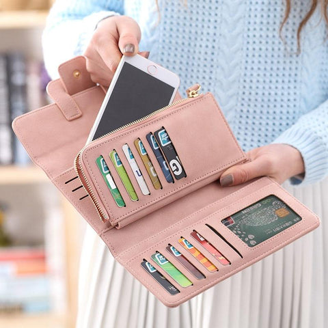 2018 Fashion Wallet Women's Purse Wallet Card Holder Female Clutch Long Purse Multi-card Bit Luxury Designer Lady Coin Purses