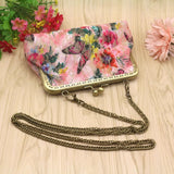 2018 Fashionable Women Lady Retro Vintage Butterfly 7Inch Wallet Hasp Purse Clutch Bag High Quality