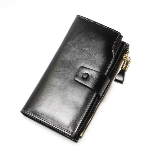 2018 New Design Fashion Multifunctional Purse Genuine Leather Wallet Women Long Style Cowhide Purse Wholesale And Retail Bag