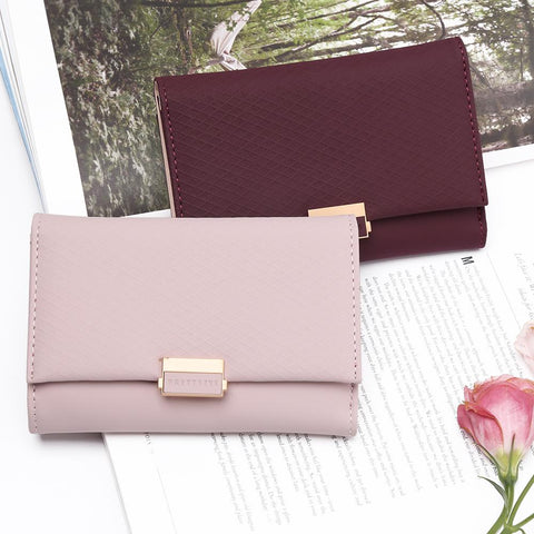 Female Leather Zipper Wallet