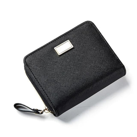 3157 Fresh Women Credit Card Wallet Female Small Solid Zipper Purse For Girls Photo Holder Pocket 2018 Short leather Wallets