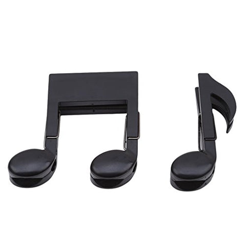 UNKE 2 Pcs Set Music Symbol Clips, Multifunctional Music Note Shape Clothes Hanging Clip Food Bag Sealing Photo Binder Clips Pegs File Clamp