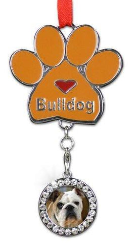 Bulldog Ornament - I love Bulldogs Christmas Ornament(2383)