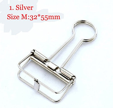 Silver Cute Metal Binder Clips Clips Small Craft Photo Pegs office bookmarks Kawaii Stationery