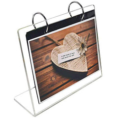 Clear Slant Back Acrylic Sign Holder,Frames Desktop Display Holder"L" Type with Vertical Stand Menu Holders,Photo Clip 13 Shows 26 Photos Photography Studio/Album Horizontal 4x6"