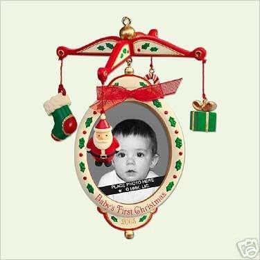 2005 Hallmark Keepsake Christmas Ornament Baby&#X27;S First 1St Christmas Photo Holder Qxg4622