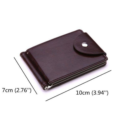 Business Pu Leather Wallet 6 Card Slots Card For Men
