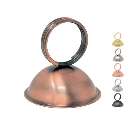 GrayBunny GB-6866AC Place Card Holder, 12 pack Antique Copper, Table Cardholder Tabletop Menu Holder Bronze Harp-Clip Number Recipe Holder Reserved Card Holder, For Restaurants Rustic Weddings Banquet