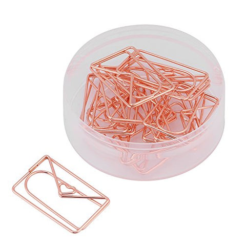12pcs Envelop Shaped Paper Clips, Metal Wire Bookmark Memo Clip Document Organizing Clip for Office Stationery Supplies