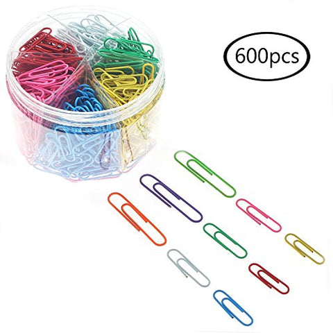 JPSOR Paper Clip—600 28/33/50mm Colors Paper Clips, for Office and Personal Document Organization