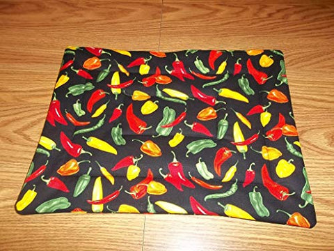 Quilted Chili Peppers Casserole Hot Pads Trivet Rectangle Pot Holder Kitchen Decor Handmade Double Insulated Kitchen Tool Hostess Gift 12 X 16