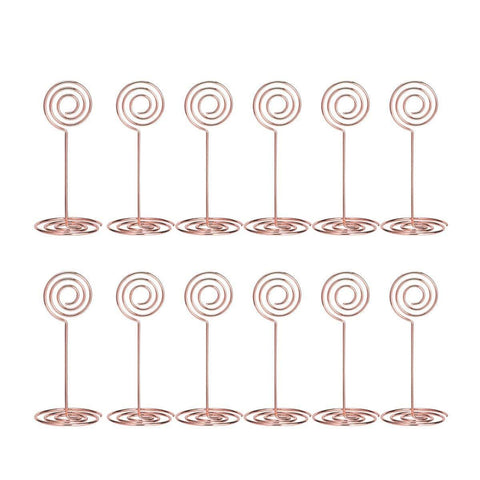 AIEVE Table Photo 12pcs Wire Shape Table Photo Holder Table Number Card Holders Table Pictures Stand for Wedding Party Gatherings Office Desk Memo Tab