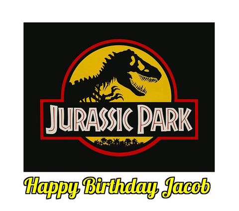 Jurassic Park Dinosaur Jurassic World Edible Image Photo Sugar Frosting Icing Cake Topper Sheet Personalized Custom Customized Birthday Party - 1/4 Sheet - 74167