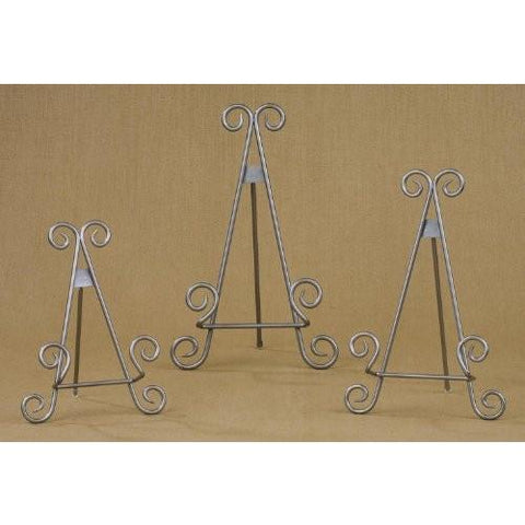 13" Silver Finish Stratford Metal Easel Plate Display Photo Holder Stand